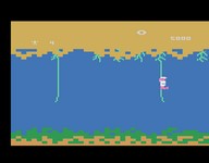 une photo d'Ã©cran de Jungle Hunt sur Atari 2600